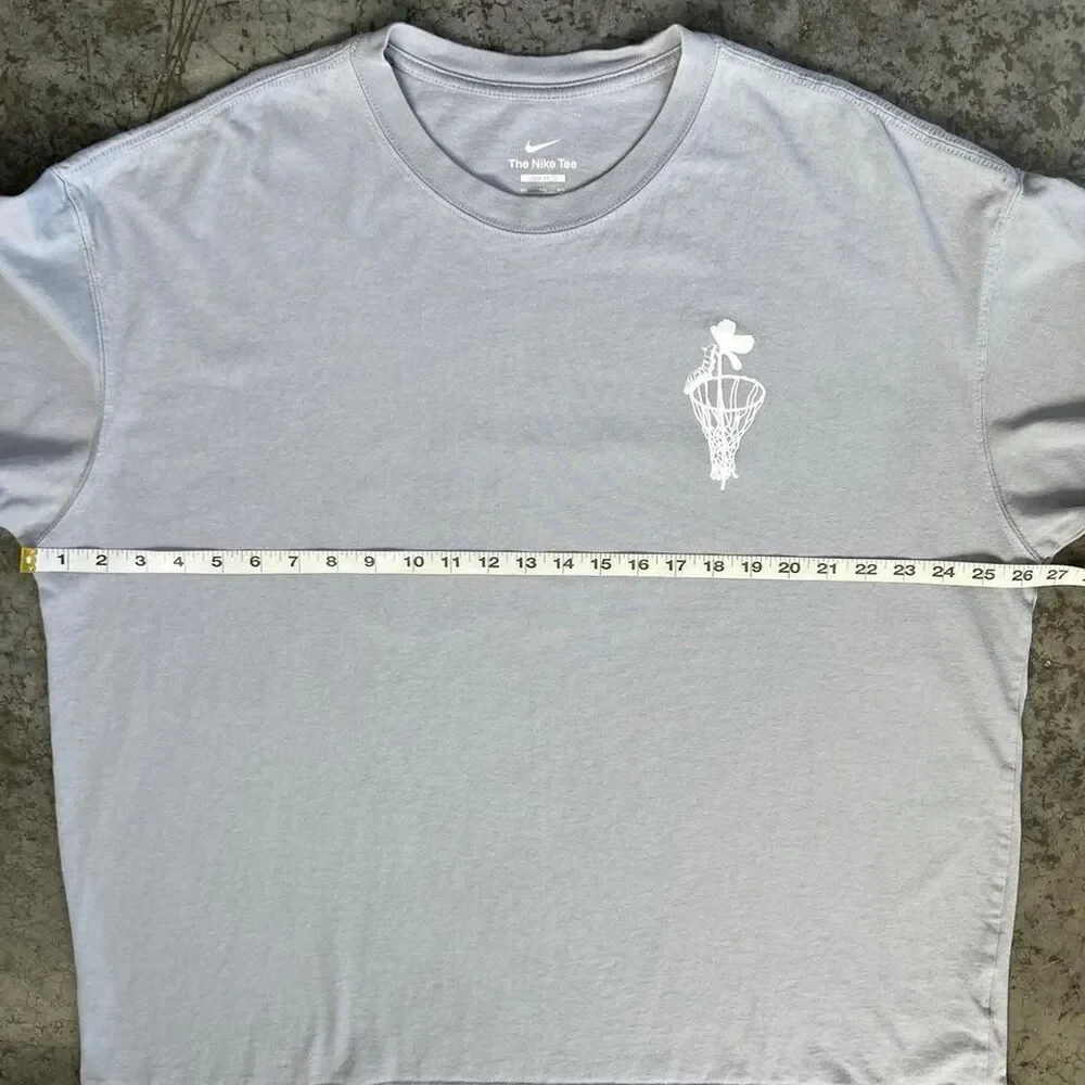 Nike Hoops Loose Fit Graphic Tee Grey XXL Heavyweight Short Sleeve T-Shirt